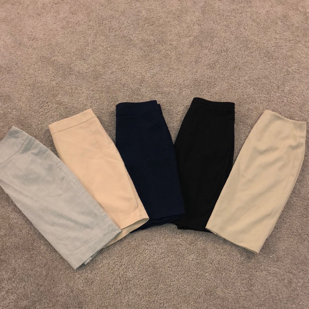 Set of 5 Pencil Skirts in Neutral Tones!!